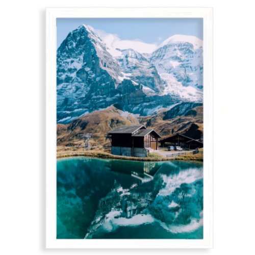 Plakat w białej ramce Alpy, 20x30 cm Empik Foto