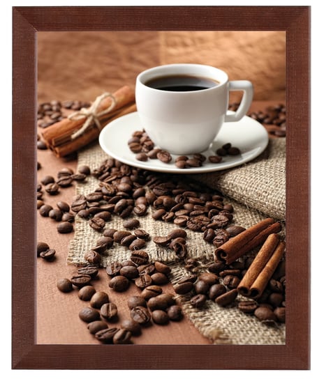Plakat w brązowej ramie, 20x25 cm- Coffee 5 POSTERGALERIA