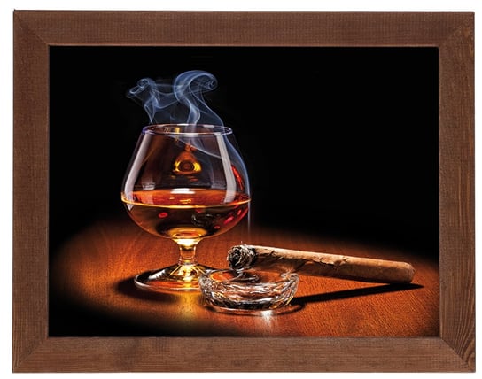 Plakat w brązowej ramie, 30x40 cm- Whisky 1 POSTERGALERIA