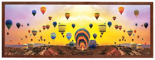 Plakat w brązowej ramie, 35x100 cm- Balloons 2 POSTERGALERIA