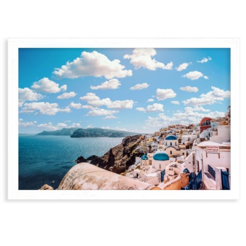 Plakat w czarnej ramce Santorini, 30x20 cm Empik Foto