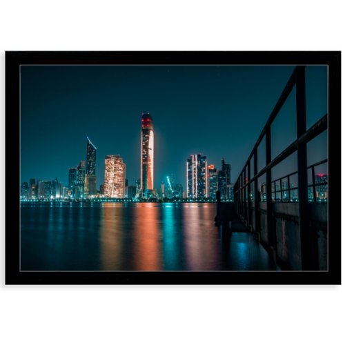 Plakat w czarnej ramce Widok na Dubaj, 30x20 cm Empik Foto