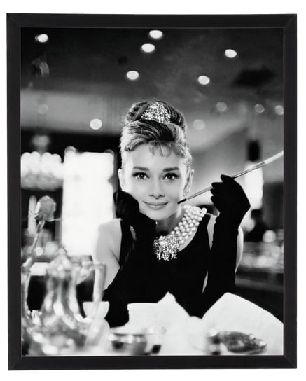 Plakat w czarnej ramie, 20x25 cm- Audrey Hepburn POSTERGALERIA