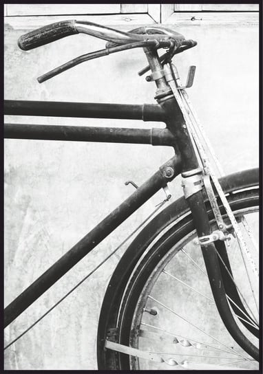 Plakat w czarno-białej stonowanej kolorystyce zabytkowy rower, format 70 x 100 cm Inna marka