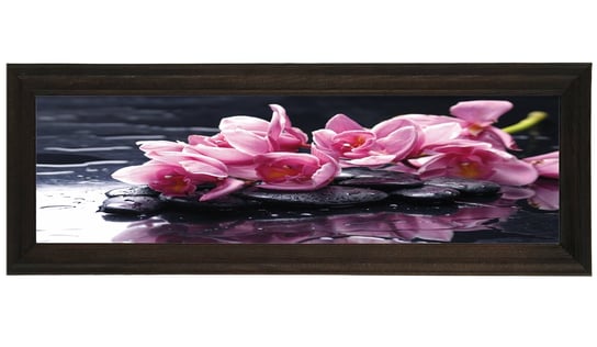 Plakat w drewnianej ramie, 10x33 cm- Flower 6 POSTERGALERIA