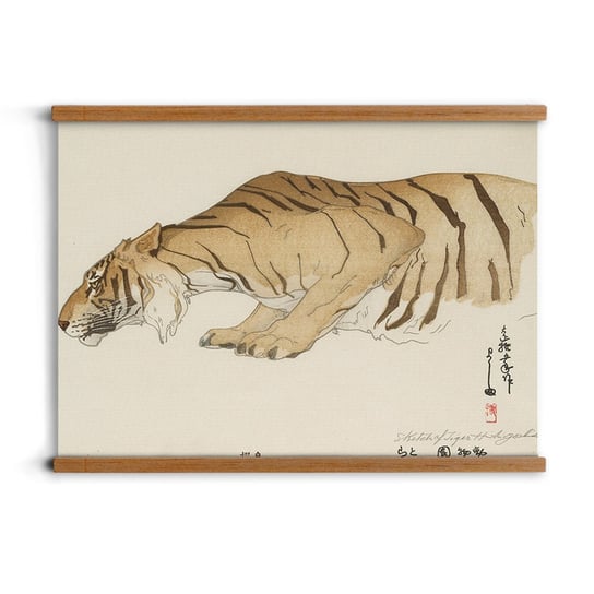 plakat w ramce A2 Tygrys sztuka japońska dekoracja, ArtprintCave ArtPrintCave