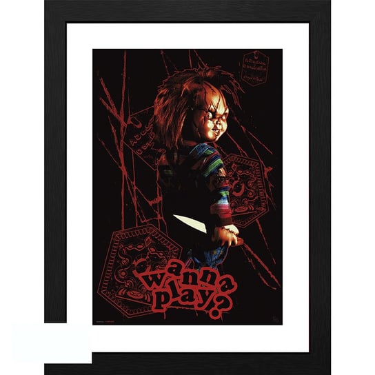 Plakat w ramce CHUCKY - "Wanna play" (30x40 cm) GB eye