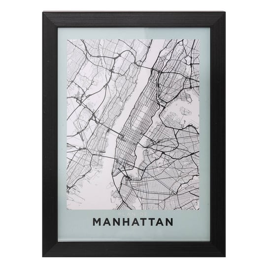 Plakat w ramce mapa miasta, 18 x 24 cm Atmosphera