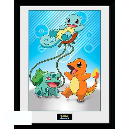 Plakat w ramce POKEMON - "Kanto Starters" (30x40 cm) GB eye