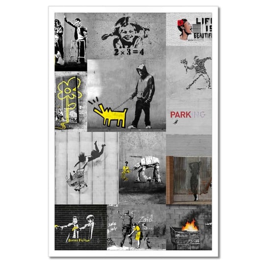 Plakat w ramie 40x60 Banksy Megamiks Kolaż - ZeSmakiem | Sklep EMPIK.COM