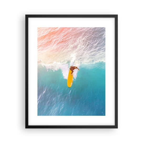 Plakat w ramie Arttor Oceaniczny jeździec - 40x50 cm - Plakat w czarnej ramie - Surfing, Fala Morska, Morze, Surfer, Sport - P2BPA40x50-4409 ARTTOR