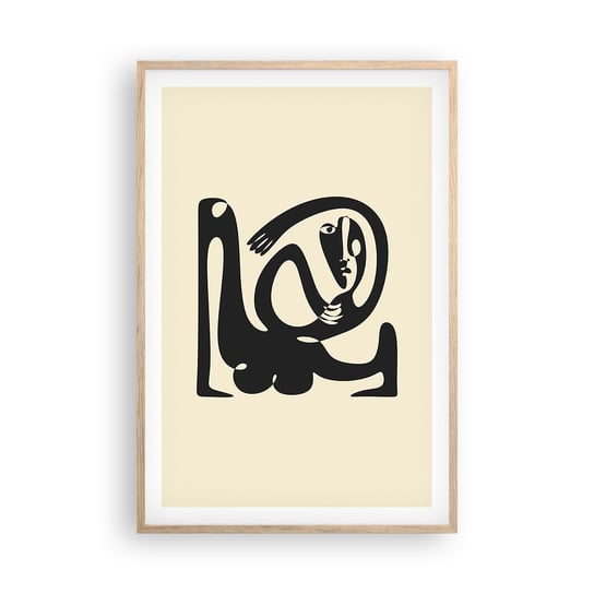 Plakat w ramie Arttor Prawie Picasso - 61x91 cm - Plakat w ramie jasnego dębu - Abstrakcja, Sztuka, Grafika, Sztuka Nowoczesna, Modern Art. - P2NPA61x91-4615 ARTTOR