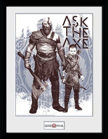 Plakat w ramie Ask the Axe - God of War GB eye