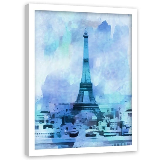Plakat w ramie białej, Architektura Paryża - 70x100 Feeby