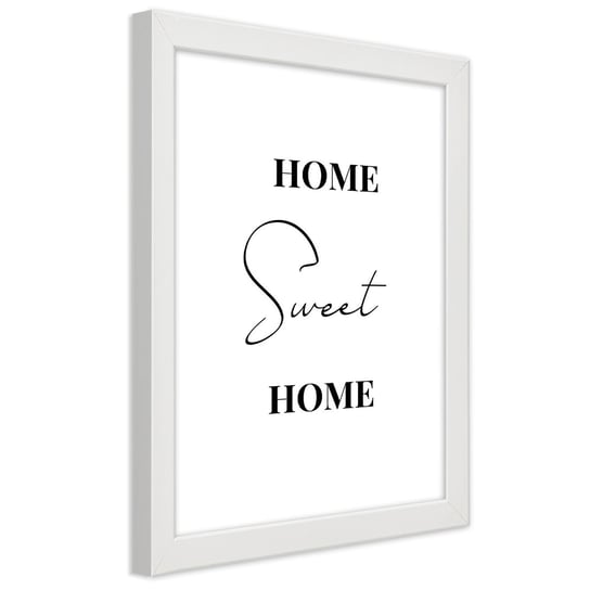 Plakat w ramie białej, Dom - sweet home 60x90 Feeby