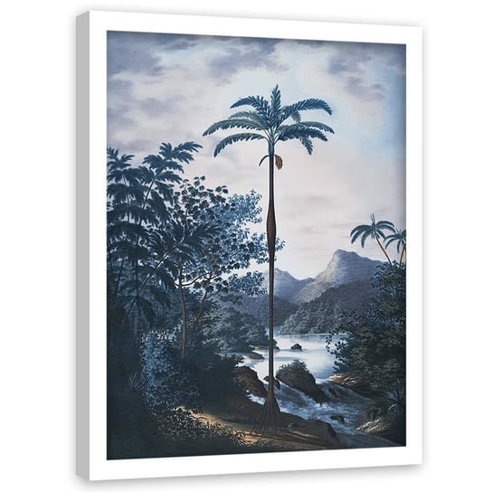 Plakat w ramie białej, Dżungla - 70x100 Feeby