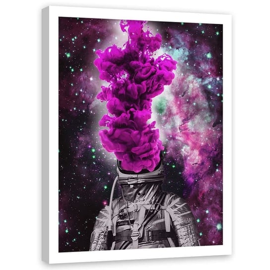 Plakat w ramie białej FEEBY Abstrakcja kosmos, 70x100 cm Feeby