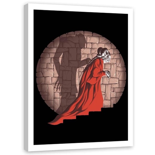 Plakat w ramie białej FEEBY Cień wampira, 50x70 cm Feeby