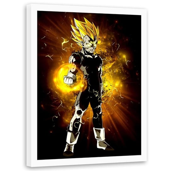 Plakat w ramie białej FEEBY Dragon Ball, 70x100 cm Feeby