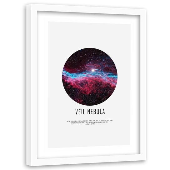 Plakat w ramie białej FEEBY Galaktyczna mgławica, 60x90 cm Feeby