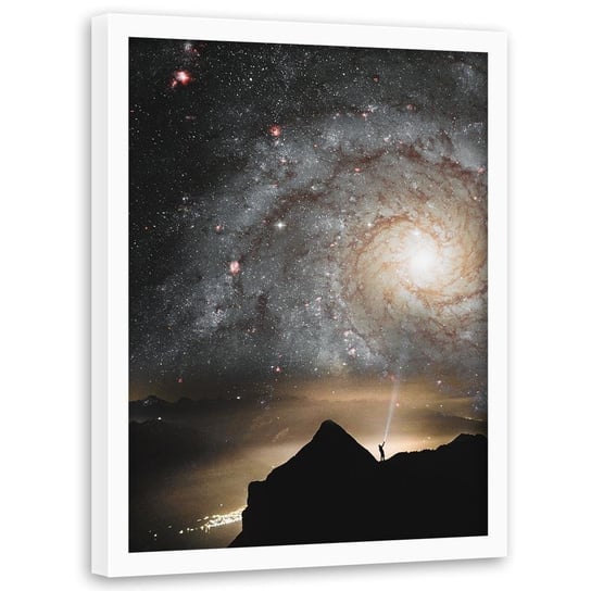 Plakat w ramie białej FEEBY Galaktyka, 40x60 cm Feeby