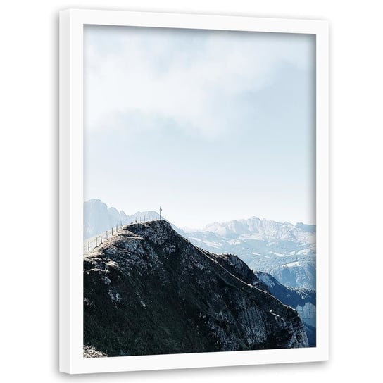 Plakat w ramie białej FEEBY Górski szlak, 40x60 cm Feeby