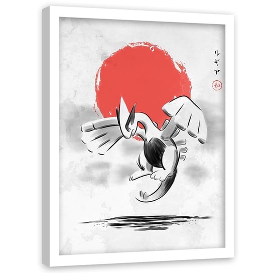 Plakat w ramie białej FEEBY, Latający pokemon, 40x60 cm Feeby