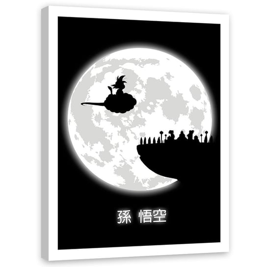 Plakat w ramie białej FEEBY Lot na tle księżyca, 40x60 cm Feeby