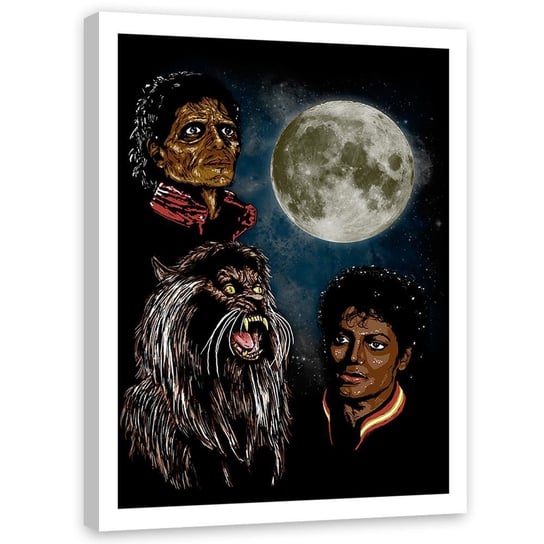 Plakat w ramie białej FEEBY Michael Jackson, 40x60 cm Feeby