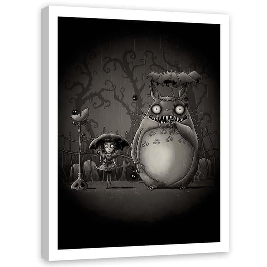 Plakat w ramie białej FEEBY Mój sąsiad Totoro, 40x60 cm Feeby