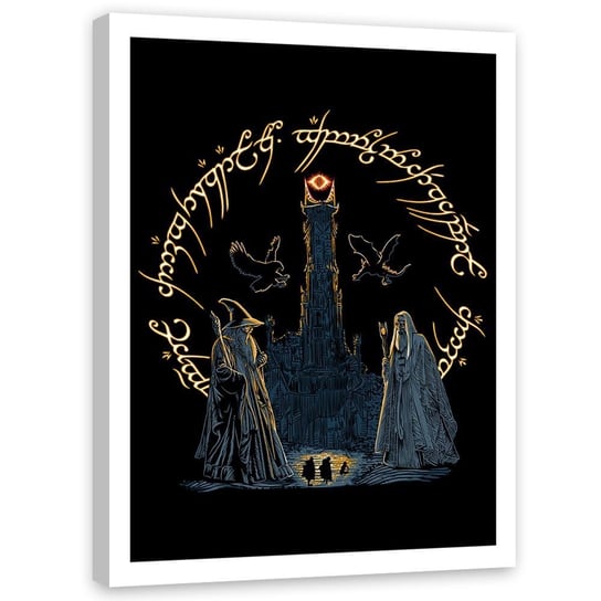 Plakat w ramie białej FEEBY Pojedynek czarodziejów, 50x70 cm Feeby