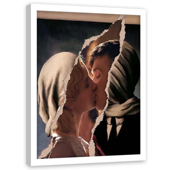 Plakat w ramie białej FEEBY, Postacie z serialu pocałunek, 40x60 cm Feeby