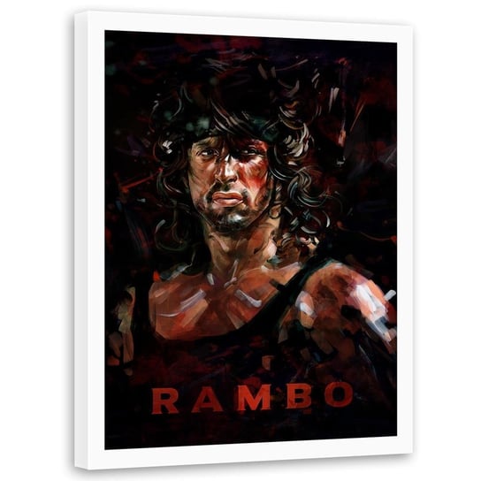 Plakat w ramie białej FEEBY Rambo, 70x100 cm Feeby