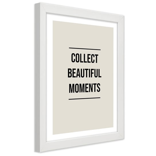 Plakat w ramie białej, Kolekcja pięknych momentów 60x90 Feeby