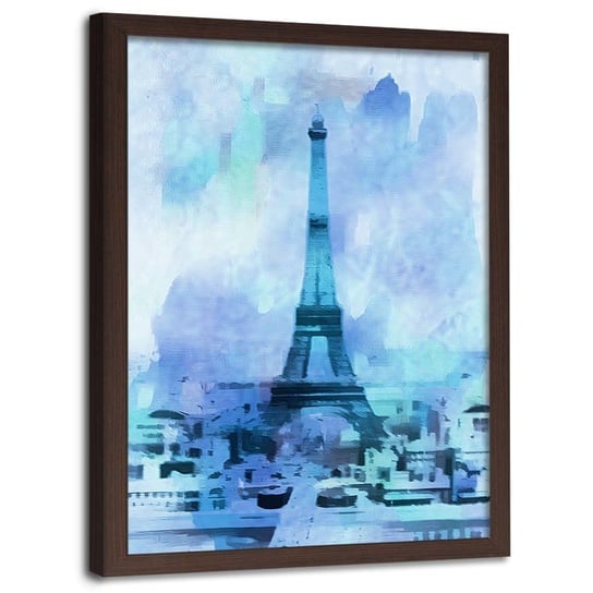 Plakat w ramie brązowej, Architektura Paryża - 50x70 Feeby