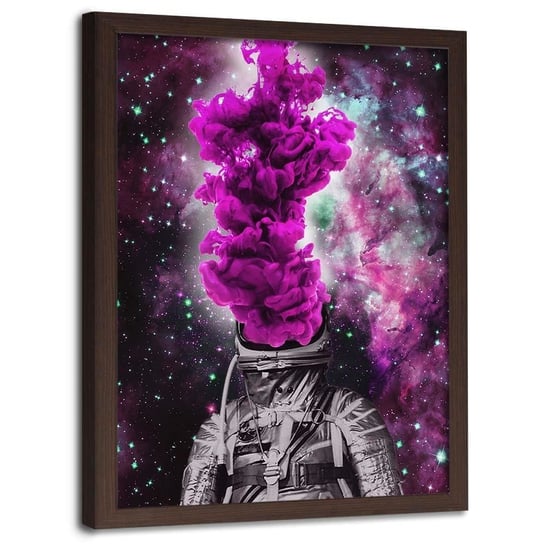 Plakat w ramie brązowej FEEBY Abstrakcja kosmos, 50x70 cm Feeby