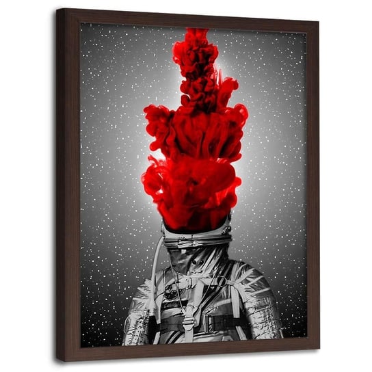 Plakat w ramie brązowej FEEBY Abstrakcja na temat kosmosu, 70x100 cm Feeby