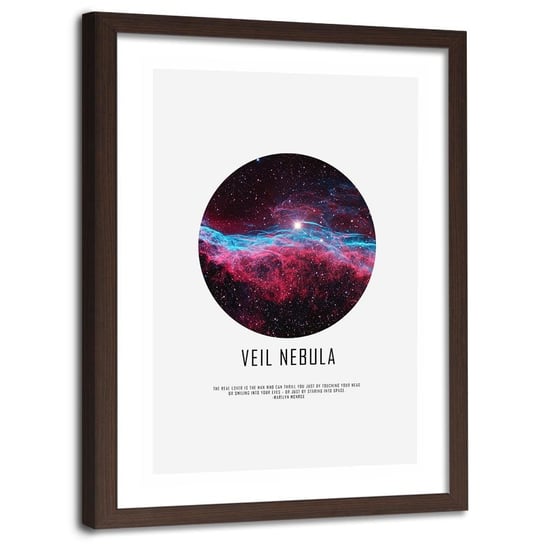 Plakat w ramie brązowej FEEBY Galaktyczna mgławica, 40x60 cm Feeby