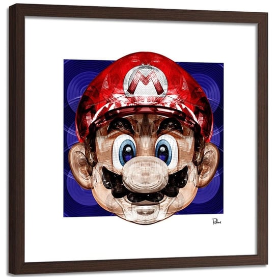 Plakat w ramie brązowej FEEBY Mario, 40x40 cm Feeby