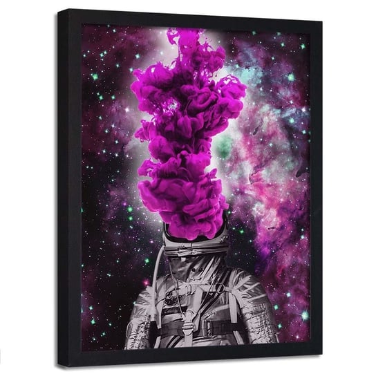 Plakat w ramie czarnej FEEBY Abstrakcja kosmos, 50x70 cm Feeby