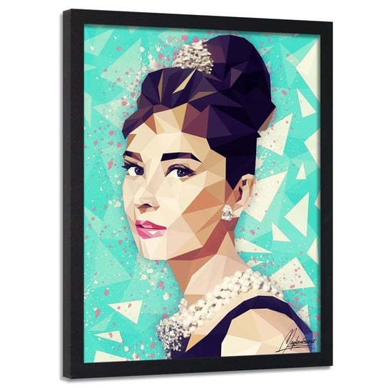 Plakat w ramie czarnej FEEBY Audrey, 50x70 cm Feeby