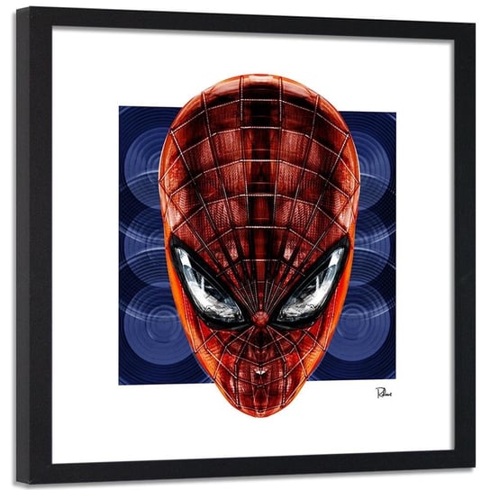 Plakat w ramie czarnej FEEBY Człowiek pająk, 40x40 cm Feeby