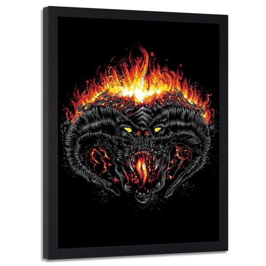 Plakat w ramie czarnej FEEBY Duch ognia, 40x60 cm Feeby