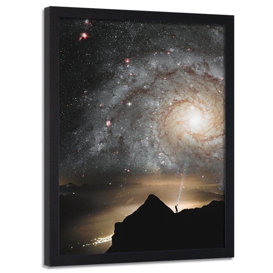 Plakat w ramie czarnej FEEBY Galaktyka, 40x60 cm Feeby