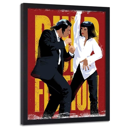 Plakat w ramie czarnej FEEBY Gangsterski taniec, 50x70 cm Feeby