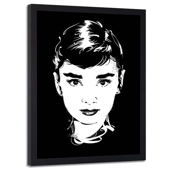 Plakat w ramie czarnej FEEBY Gwiazda pop art, 40x60 cm Feeby