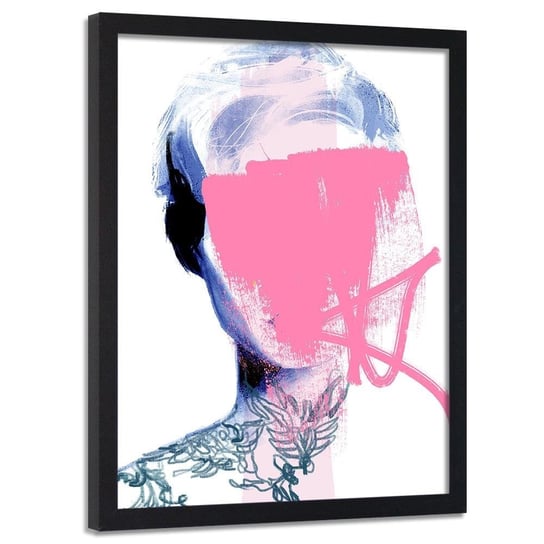 Plakat w ramie czarnej FEEBY Kobieta bez twarzy, 70x100 cm Feeby