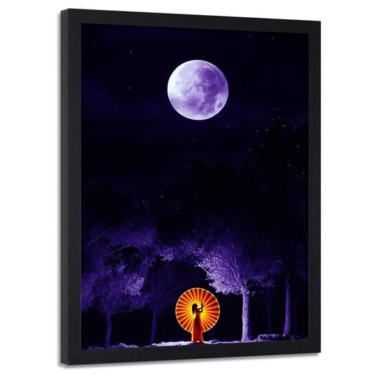 Plakat w ramie czarnej FEEBY Księżycowa kapłanka, 70x100 cm Feeby