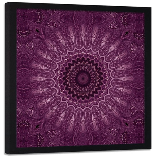 Plakat w ramie czarnej FEEBY, Mandala 2, 40x40 cm Feeby