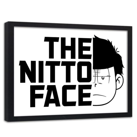 Plakat w ramie czarnej FEEBY Manga Nitto Face, 70x50 cm Feeby